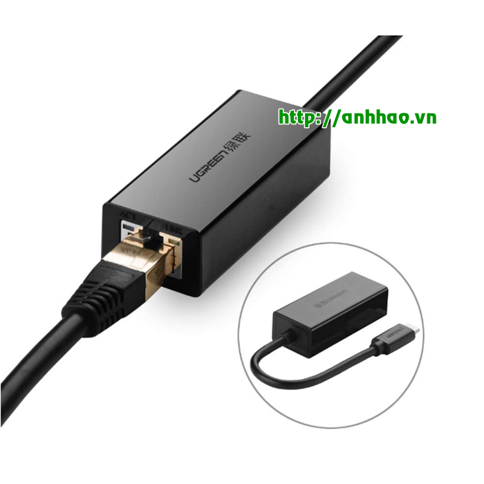 Cáp chuyển đổi USB type C to Lan Ugreen 30287 chính hãng